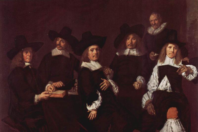 Frans Hals Gruppenportrat der Regenten des Altmannerhospitzes in Haarlem oil painting image